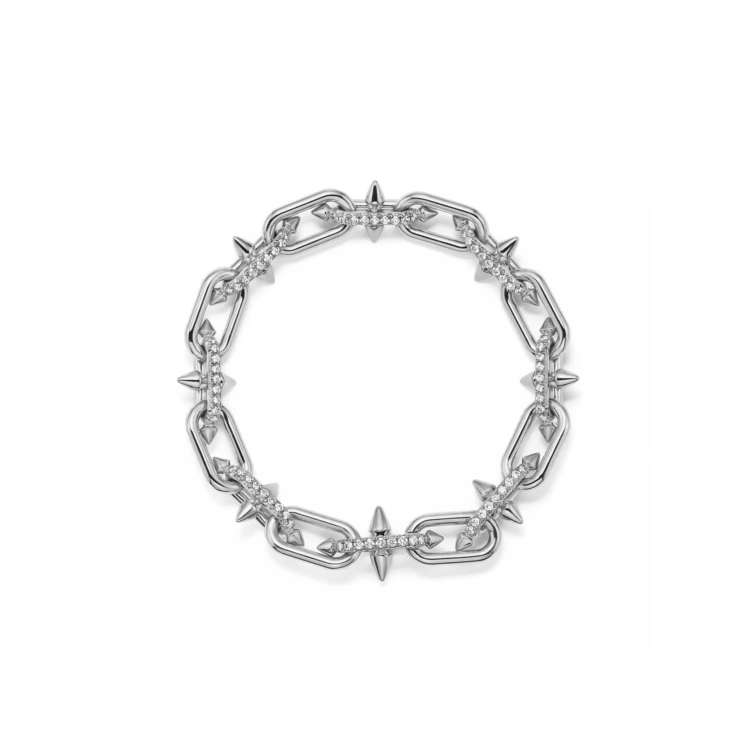 TIFFANY TITAN COLLECTION, DESIGNED BY PHYLLIS WILLIAMS SILVER DIAMOND BRACELET 75364346
